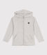 Children's plain cotton zip-up hoodie