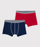 Boys' Organic Cotton and Elastane Boxer Shorts - 2-Pack variante 1