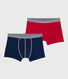 Boys' Organic Cotton and Elastane Boxer Shorts - 2-Pack