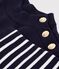 Women's nautical-inspired striped jumper in wool and cotton blue/white
