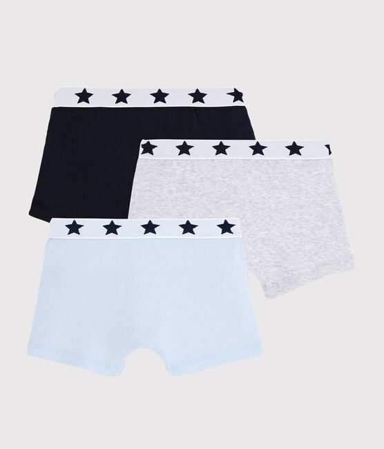 Boys' Plain Organic Cotton Boxer Shorts - 3-Pack variante 1