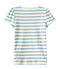 Girl's sailor-striped T-shirt MARSHMALLOW white/MIMI blue