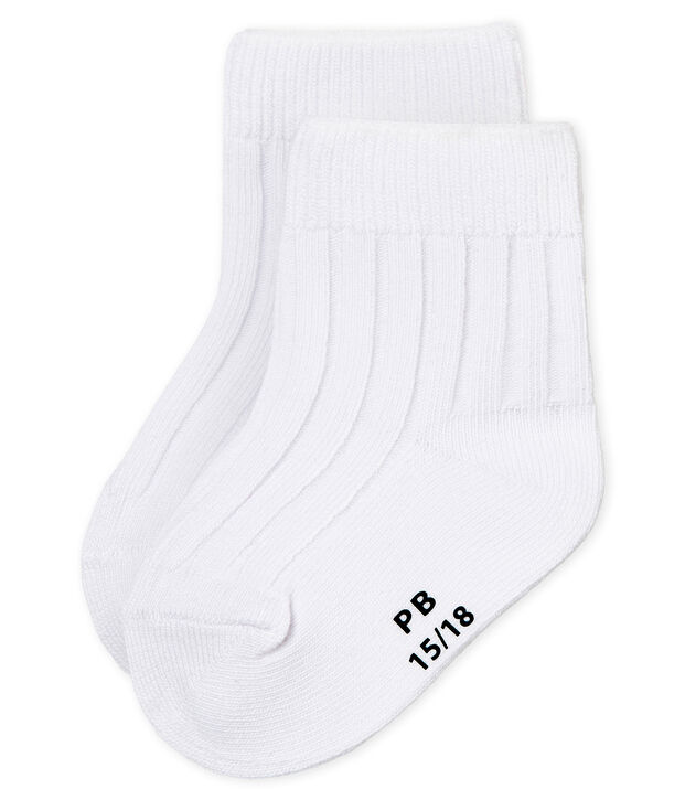 Unisex baby socks white