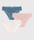 Girls' Floral Cotton and Elastane Briefs - 3-Pack