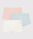 Girls' Mini Stars Pattern Organic Cotton Hipsters - 3-Pack