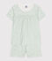 Children's floral print short cotton pyjamas MARSHMALLOW /PAUL