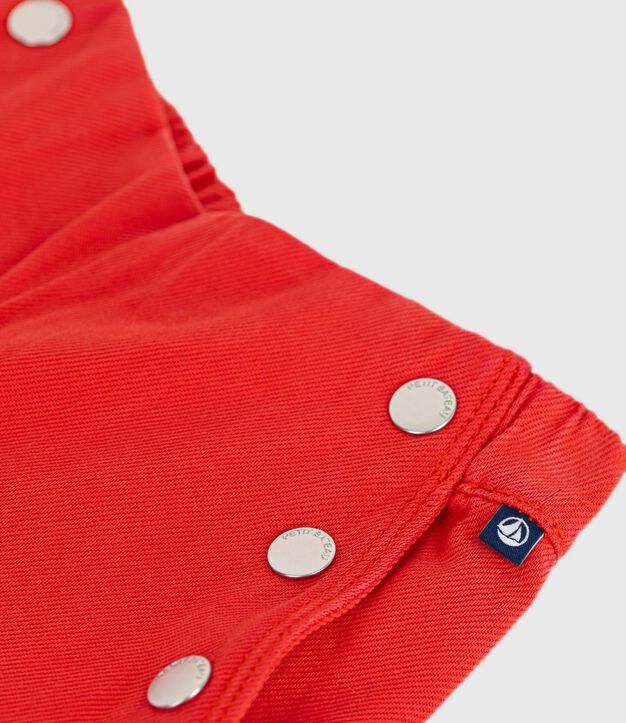 Children's denim trousers red