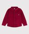 Children's plain corduroy shirt AMARANTE