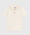 Children's short-sleeved printed cotton polo shirt MILK red/POMPEI