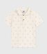 Children's short-sleeved printed cotton polo shirt