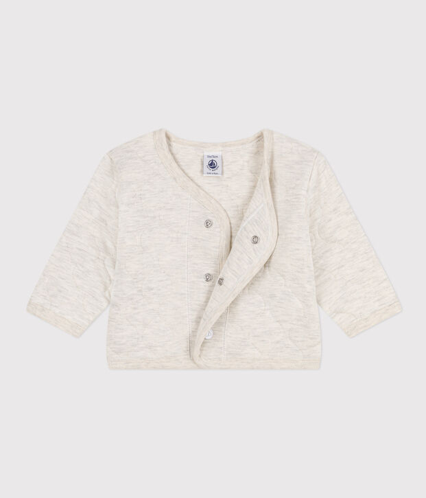 Babies' Quilted Tube Knit Cardigan MONTELIMAR CHINE