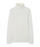 women's light cotton polo neck MARSHMALLOW white