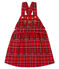 Baby Girls' Checked Dungarees/Dress TERKUIT red/MULTICO white