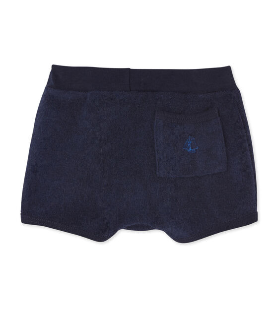 Short bébé garçon en bouclette éponge SMOKING blue