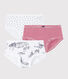 Girls' Toile de Jouy Paris Knickers - 3-Pack