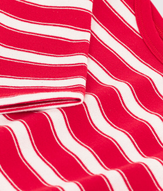 Children's Unisex Thick Cotton Breton Top PEPS red/MARSHMALLOW white
