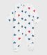 Babies' winter onesie in heart-print fleece