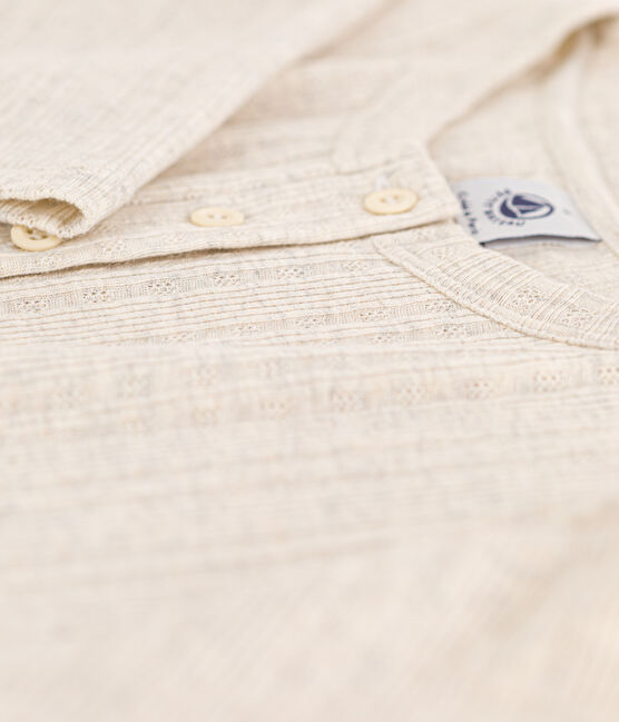 Women's Henley T-Shirt MONTELIMAR CHINE beige