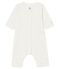 Babies' Footless Ribbed Sleepsuit MARSHMALLOW white/GRETEL pink/MULTICO