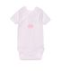Newborn baby girl short-sleeve bodysuit in milleraies stripe