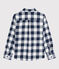 Boys' Checked Shirt SMOKING blue/MARSHMALLOW white