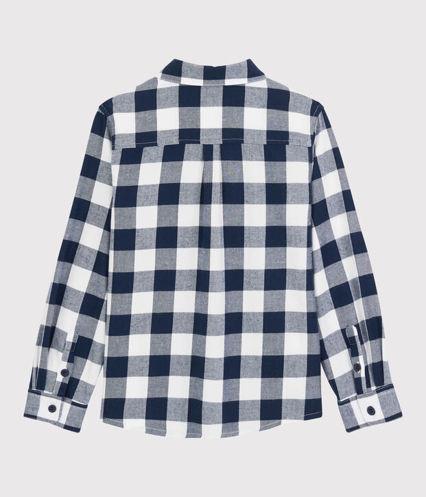 Boys' Checked Shirt blue/white