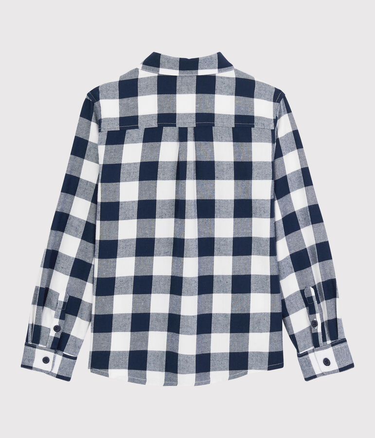Boys' Checked Shirt blue/white