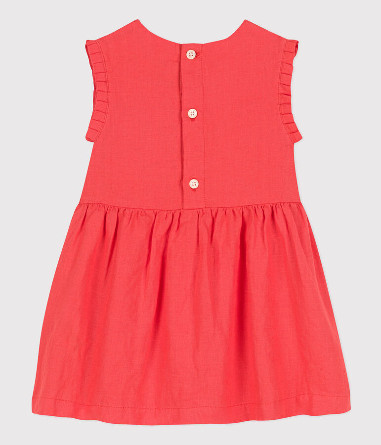 Babies' Sleeveless Linen Dress orange