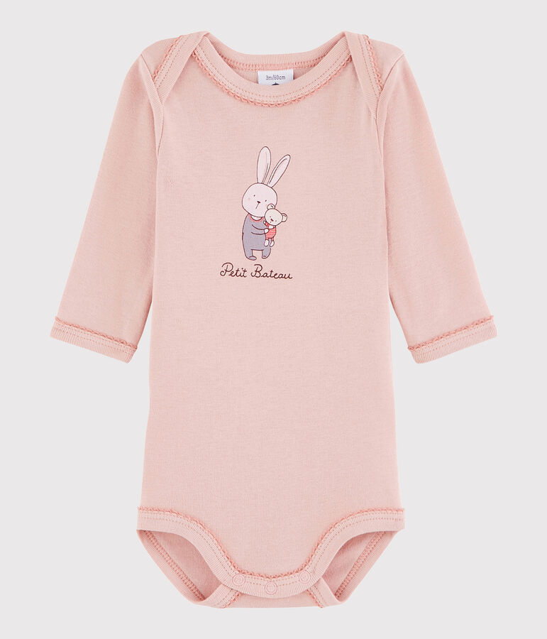 Baby Girls' Long-Sleeved Bodysuit pink