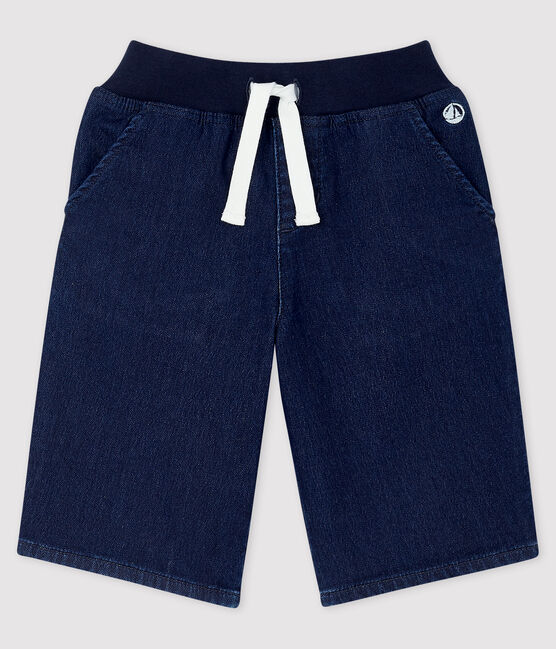 Boys' Denim Bermuda Shorts DENIM BLEU FONCE blue