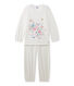 Girl's terry velour pyjamas with motif