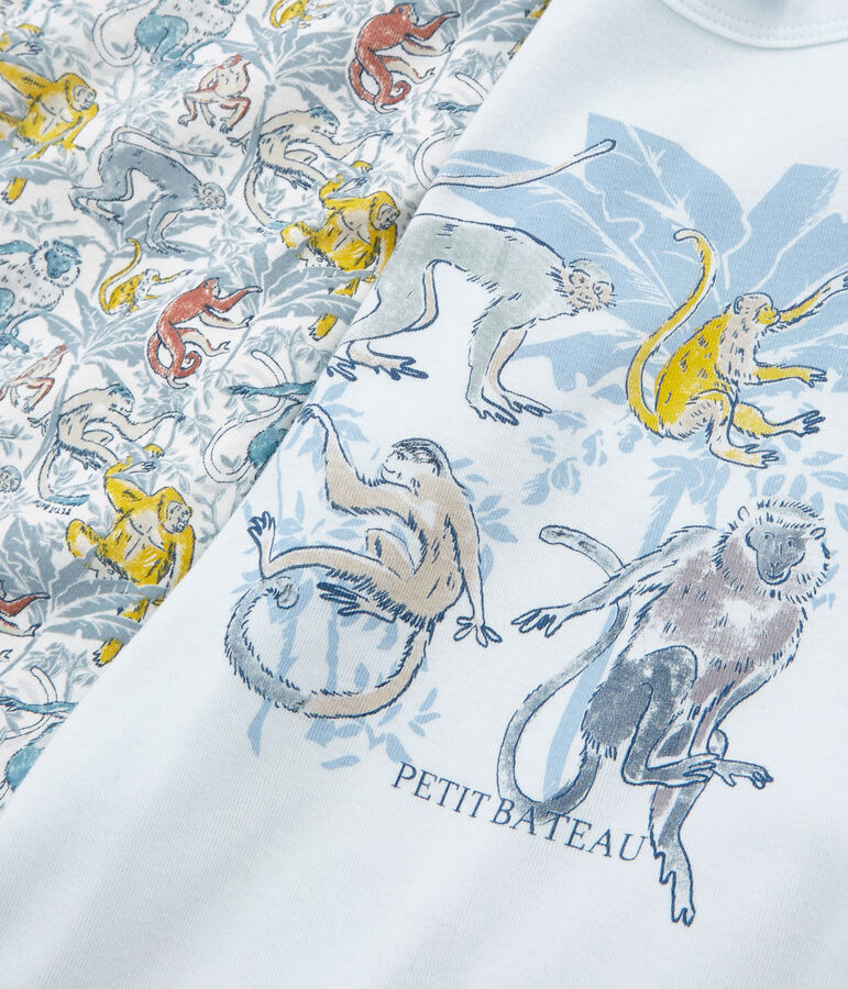 Boys' Short-sleeved T-shirt in Cotton - Set of 2 multicolor