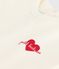 Babies' long-sleeved T-shirt with a heart design MILK Ecru