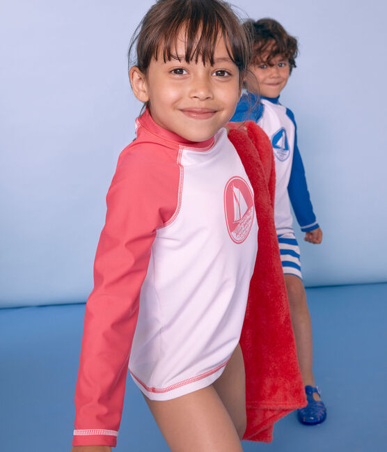 Unisex sun protection T-shirt MARSHMALLOW white/CUPCAKE pink