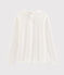 Girl's T-shirt with Peter Pan collar MARSHMALLOW white