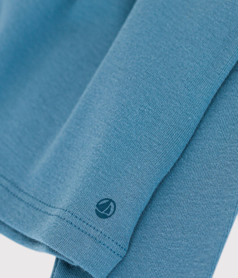Babies' Long-Sleeved Cotton Blouse POLOCHON blue
