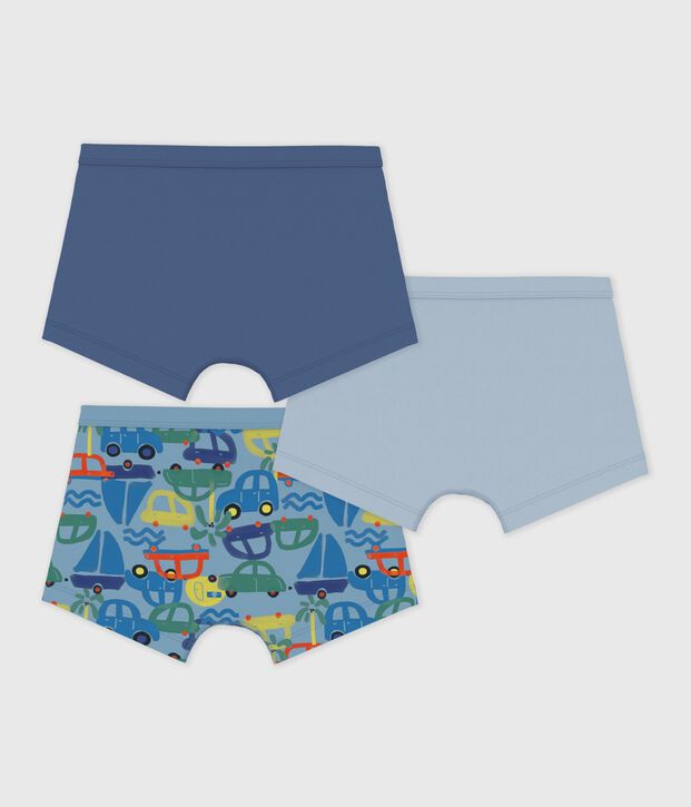Pack of children's printed cotton boxers with covered waistbands multicolor