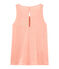 Women's iridescent linen sleeveless top ROSAKO pink/COPPER pink
