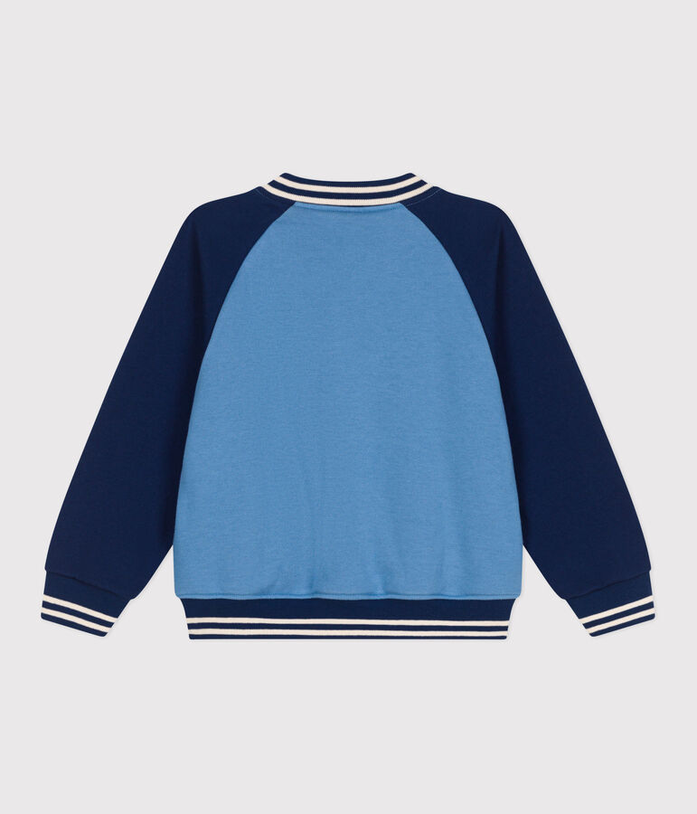 Children's varsity-style jacket in plain cotton ALASKA /MEDIEVAL