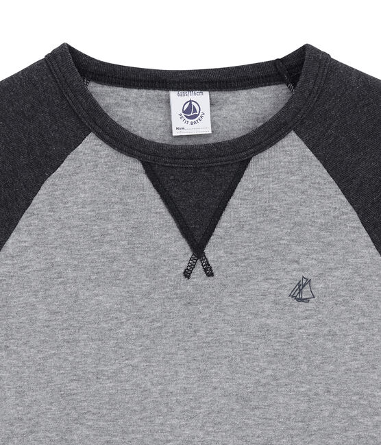 Boy's long sleeved T-shirt SUBWAY grey/CITY black