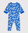 Babies' Zip-up Cotton Pyjamas FUJI /MARSHMALLOW