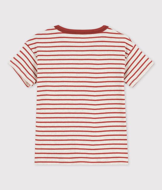 Boys' Short-Sleeved Cotton T-Shirt MONTELIMAR beige/OMBRIE
