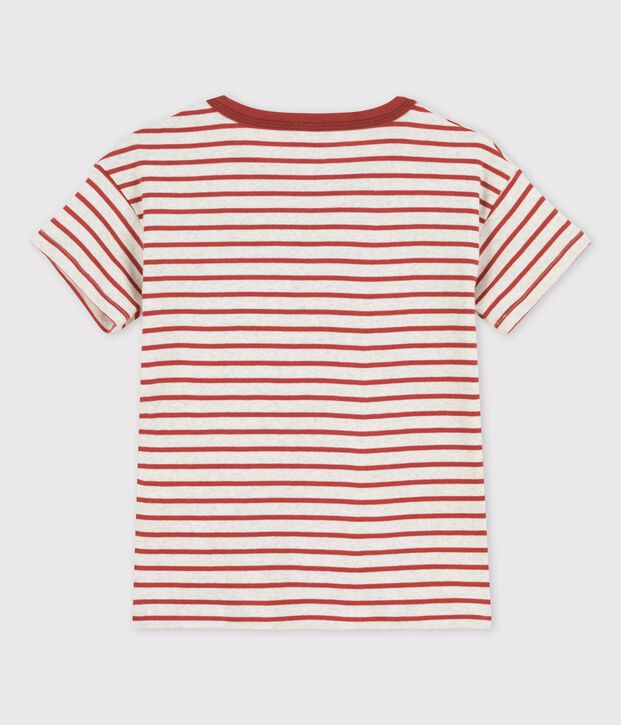 Boys' Short-Sleeved Cotton T-Shirt beige/brown