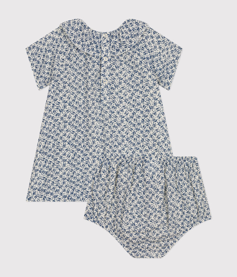 Babies' Cotton Gauze Short-Sleeved Dress and Bloomers AVALANCHE /INCOGNITO