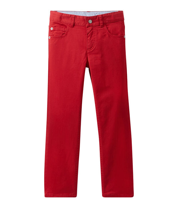 Boy coloured denim trousers red