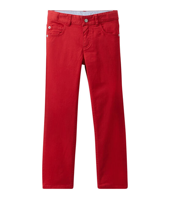 Boy coloured denim trousers TERKUIT red
