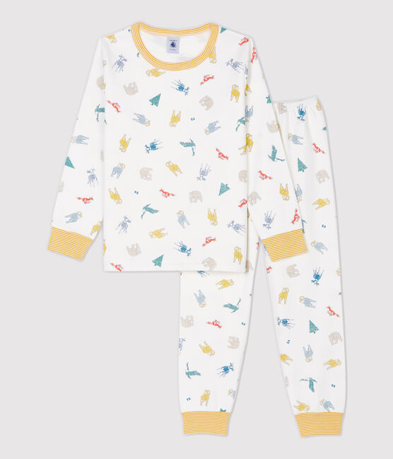 Unisex Animal Print Fleece Pyjamas MARSHMALLOW white/MULTICO white