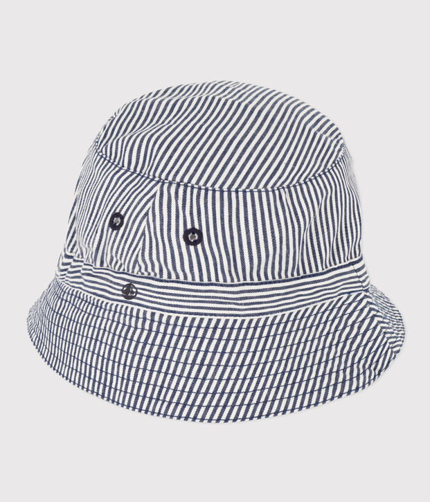 Boys' Stripy Sun Hat blue/white