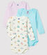 Baby girls' long-sleeved bodysuit - Set of 3