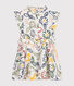 Girls' sleeveless printed poplin dress